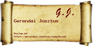 Gerendai Jusztus névjegykártya